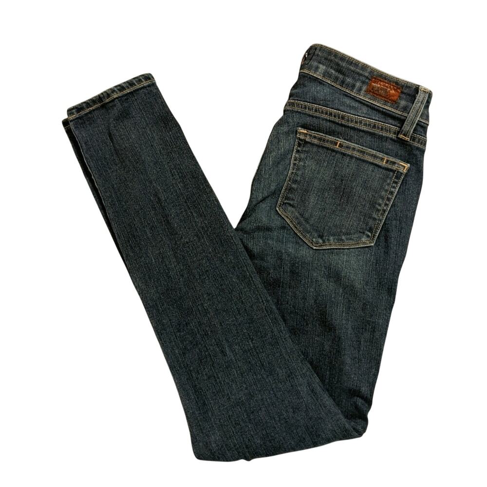 PAIGE Kylie Crop Jeans 26 Evelyn Destruction Distressed Ripped Denim